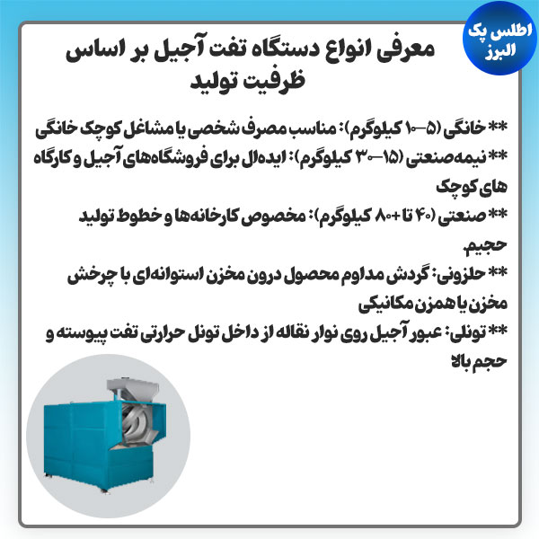 انواع دستگاه تفت آجیل